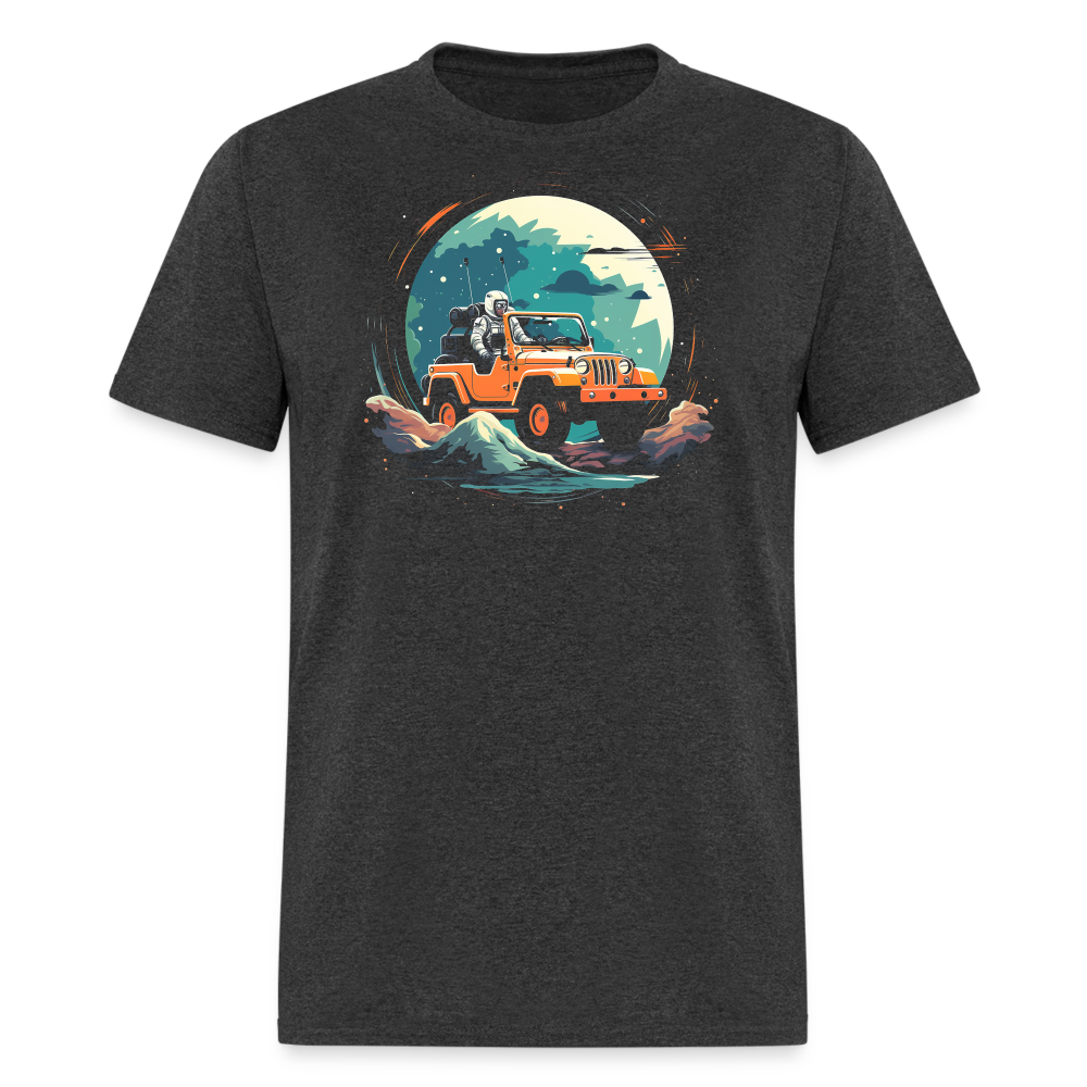 Astro-Overlanding Pioneer in Alien Terrain Tee - heather black