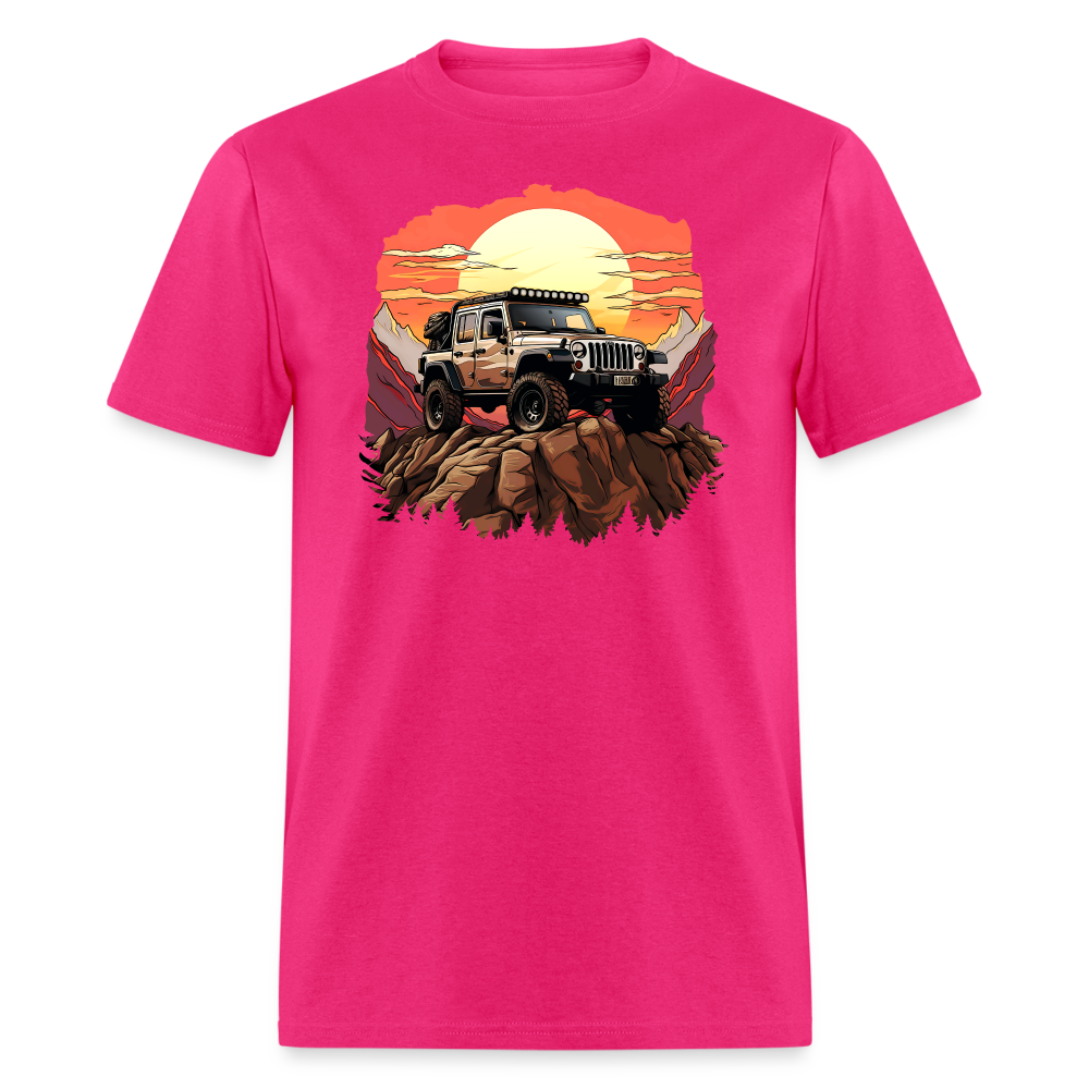 Summit Seeker Rock Climbing Tee - fuchsia