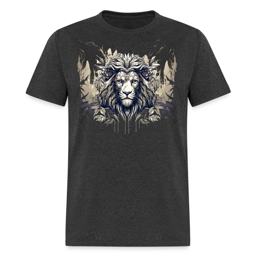 Lion's Leafy Majesty Tee - heather black