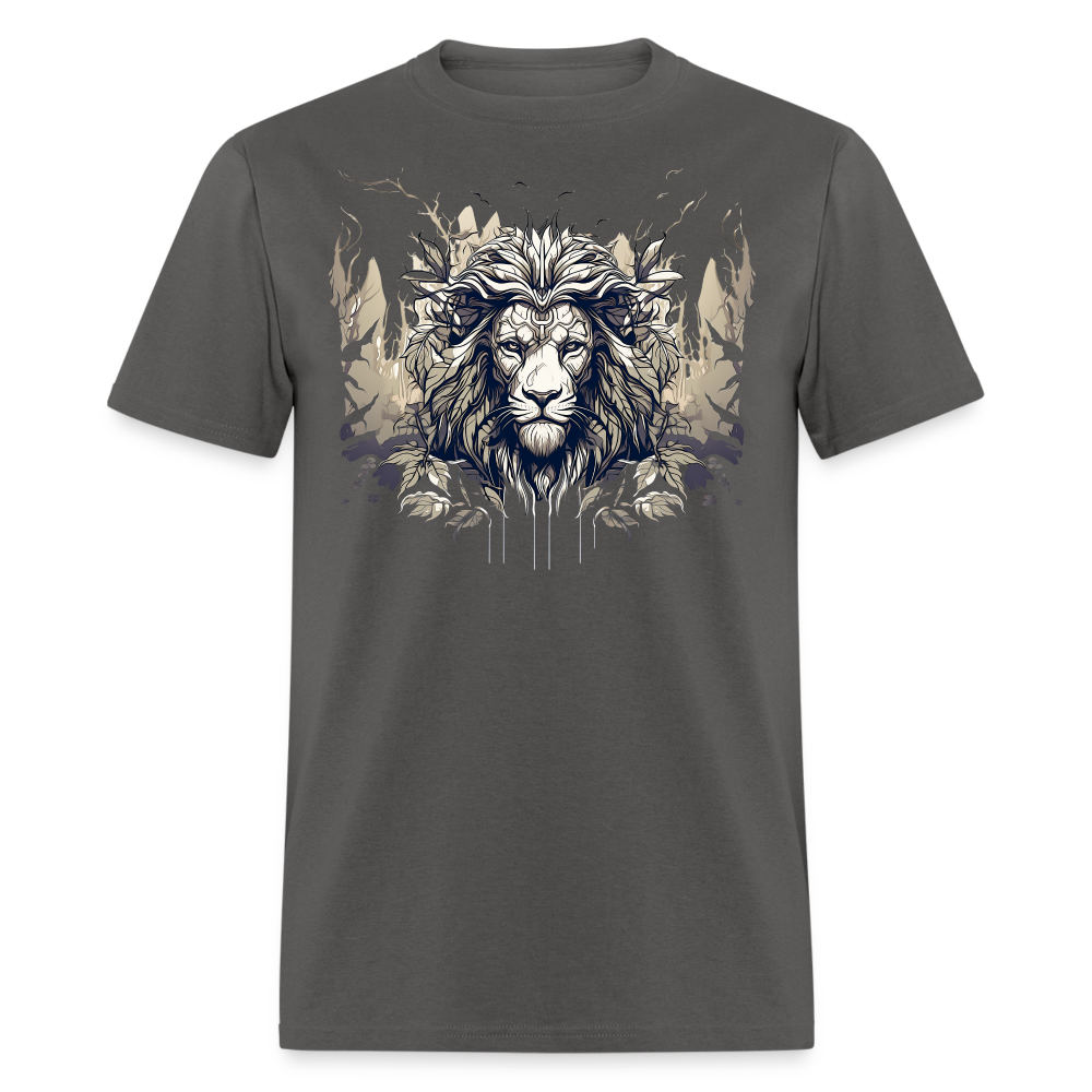 Lion's Leafy Majesty Tee - charcoal