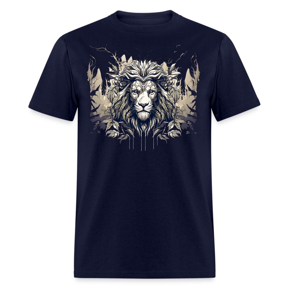 Lion's Leafy Majesty Tee - navy