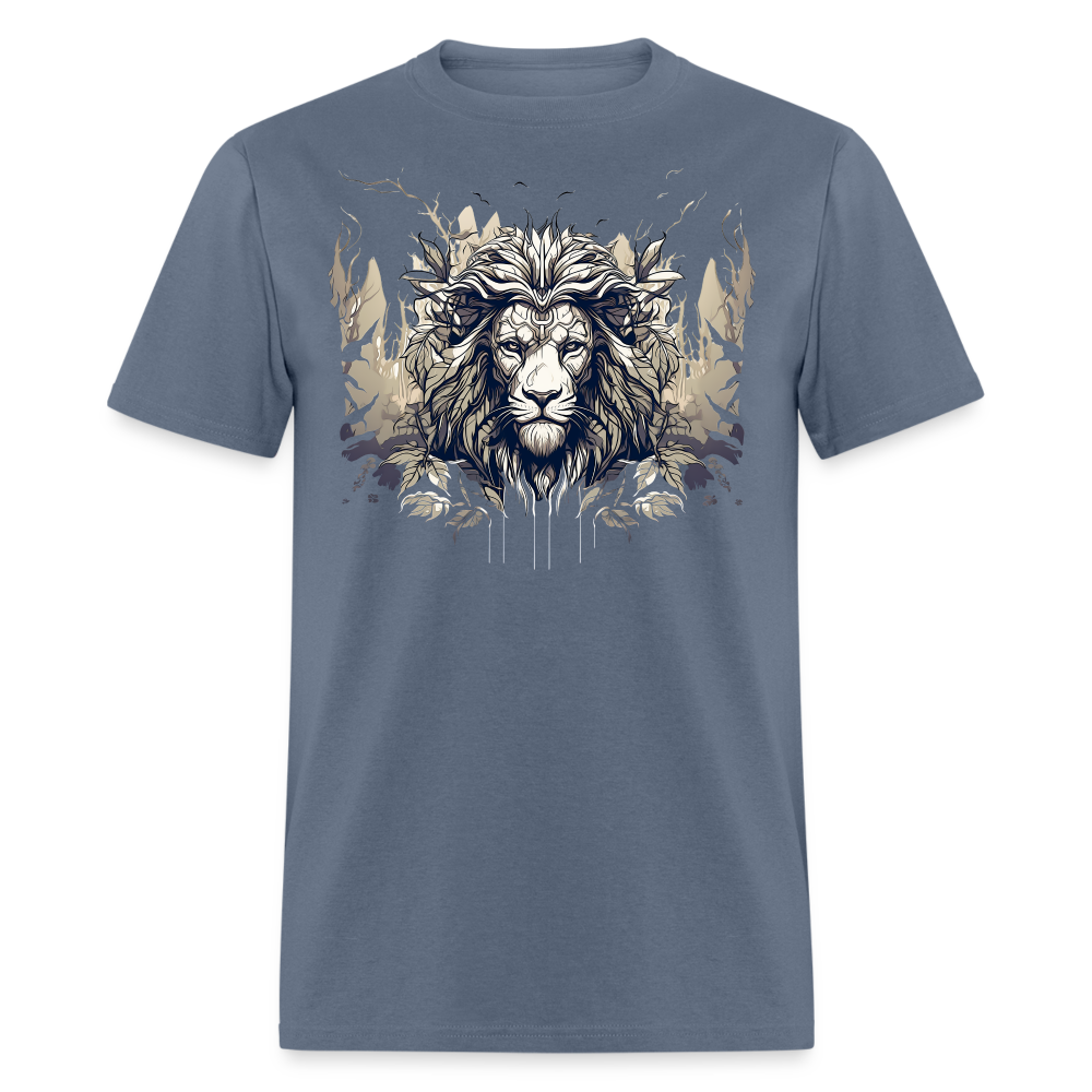 Lion's Leafy Majesty Tee - denim