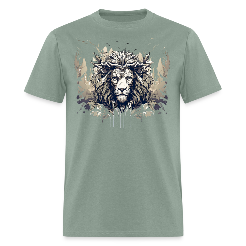 Lion's Leafy Majesty Tee - sage